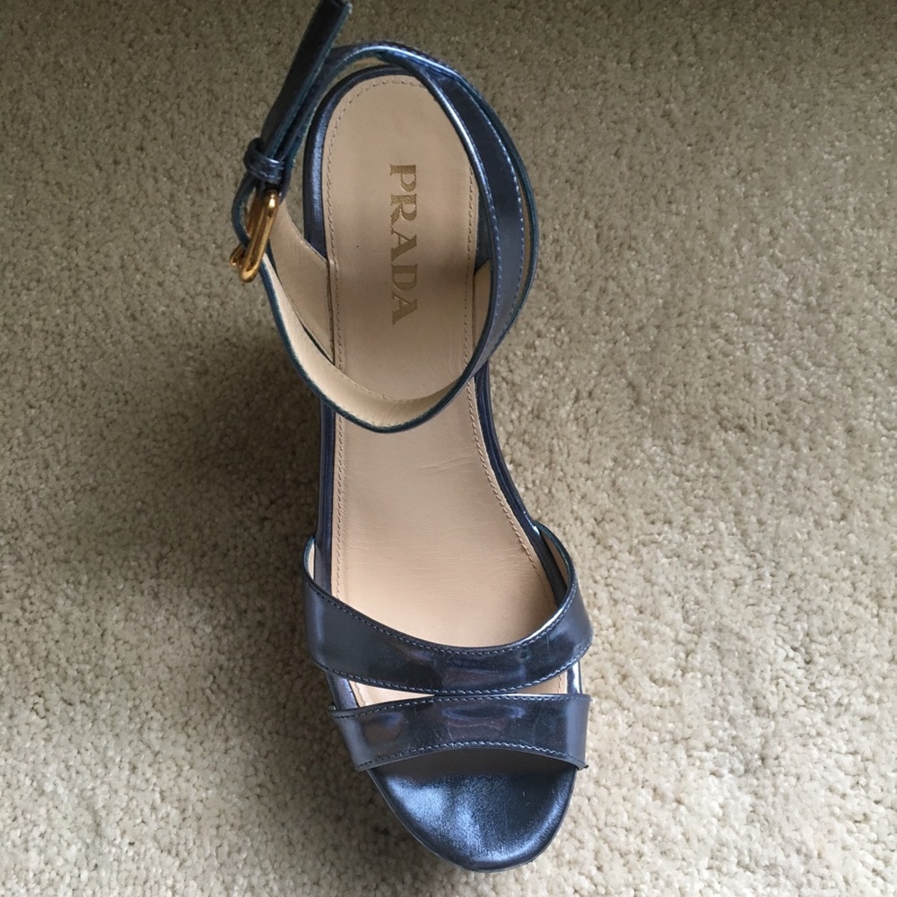 Prada platform wedge.